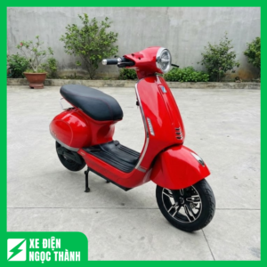 Xe Máy Điện Milan Aima Màu Đỏ Cũ Tôn Dáng, Giá Rẻ