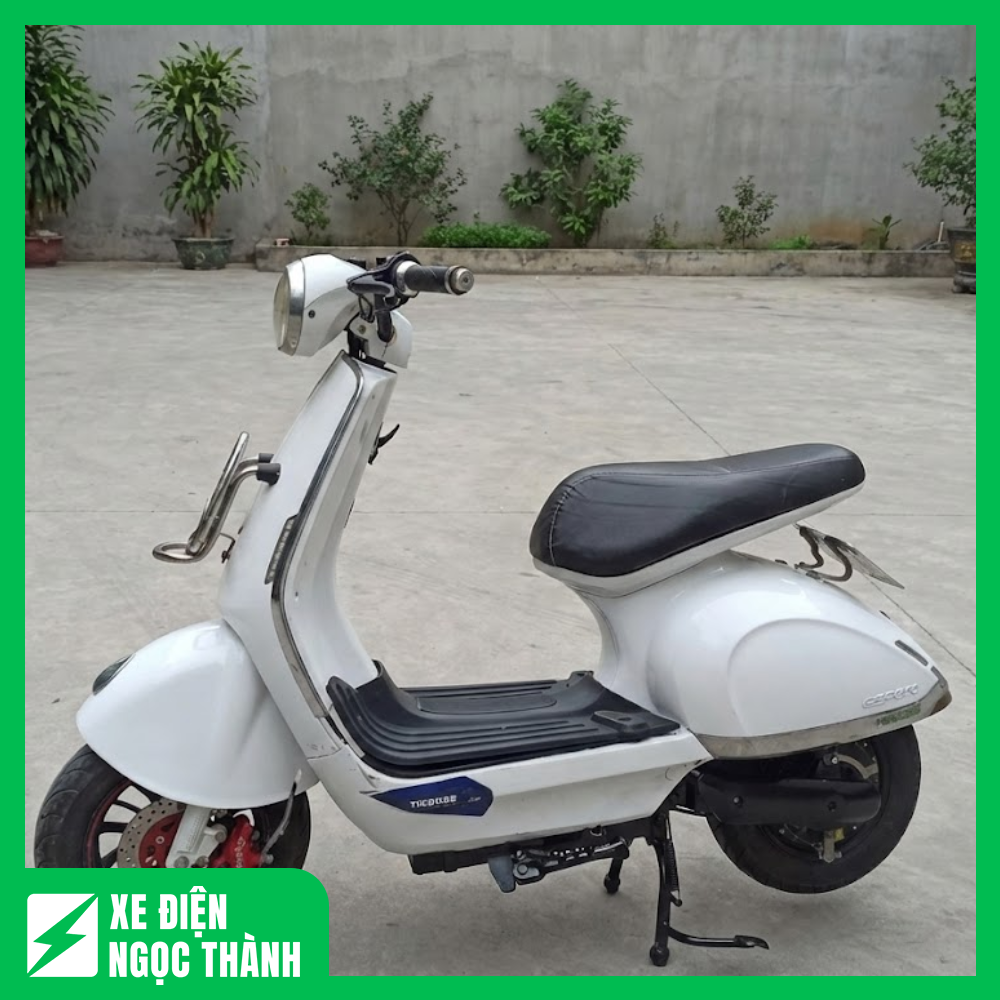 Xe Máy Điện Milan Espero Màu Trắng Cũ Hiện Đại, Giá Tốt