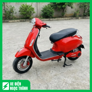 Xe Máy Điện Vespa Màu Đỏ Cũ Cuốn Hút, Chạy Cực Êm