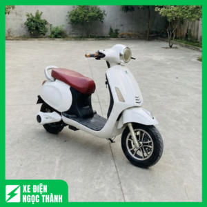 Xe Máy Điện Vespa Roma Màu Trắng Cũ Tinh Tế, Bền Đẹp