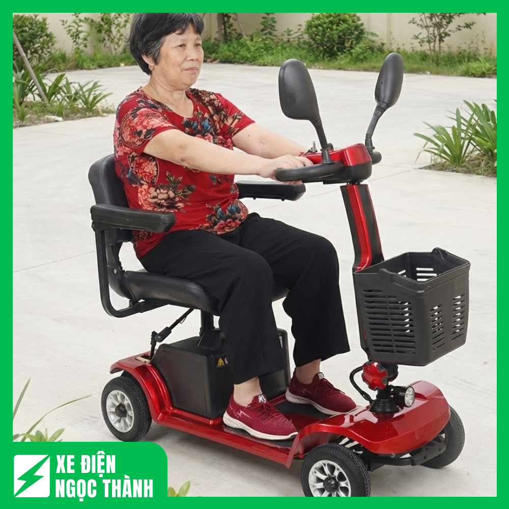 Xe Điện Bốn Bánh Nakachi NK-S02 Pro Mới Dành Cho Người Già