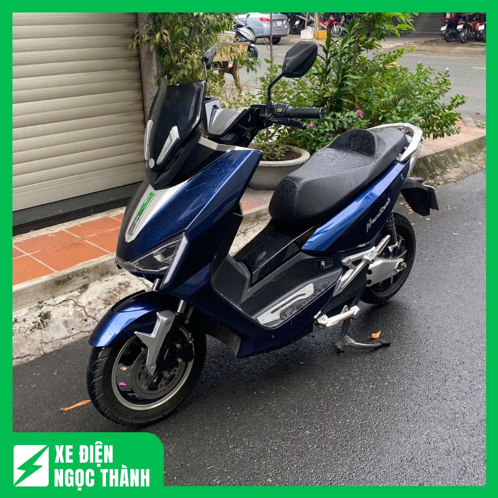 Bán Xe Máy Điện Cũ Pega Newtech Màu Đen Xanh - Ảnh 3